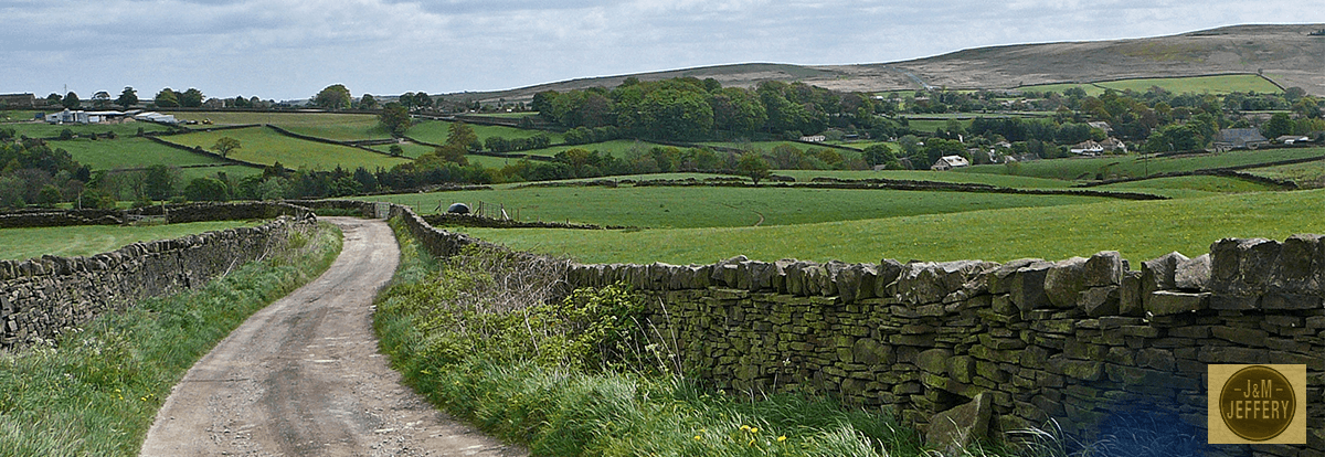 top banner of road in Bingley, West Yorkshire
